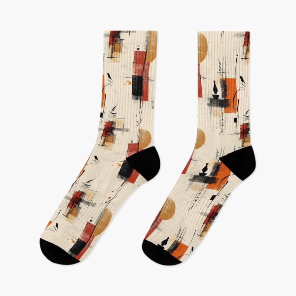 Item preview, Zen Still Life – Calligraphic Abstract in Red, Black, and Gold designed and sold by Moisky Patterns.