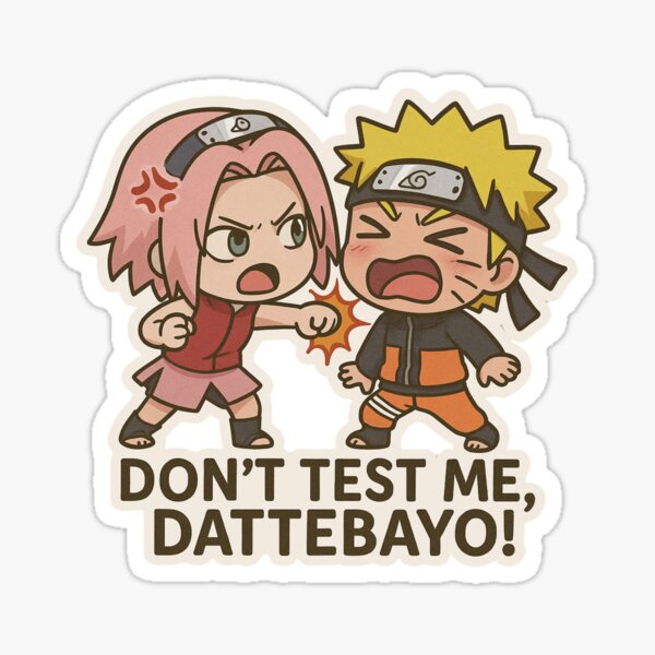 Item preview, Angry Sakura Mini Rage – Funny Chibi Sakura vs Naruto Sticker designed and sold by ColorSplash123.