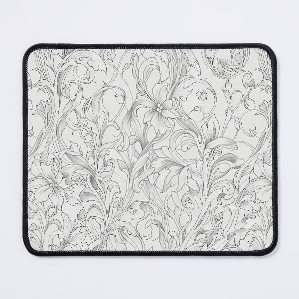 Item preview, Elegant Black and White Floral Pattern designed and sold by CoolPixels.