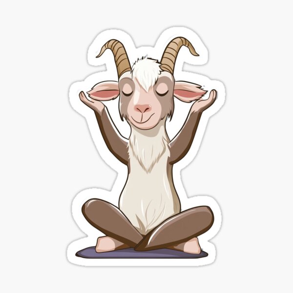 Item preview, Billy Goat Yoga – Meditating Goat designed and sold by Yogabyadeola.