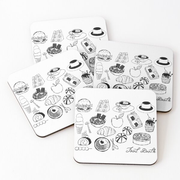 Item preview, Hand-Drawn Food Doodle Collection Black and White designed and sold by Ammi77.