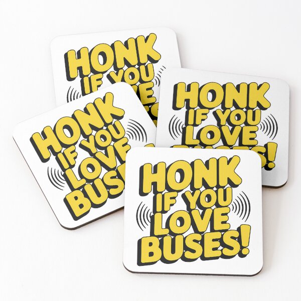 Item preview, Honk If You Love Buses – Funny Transit & Bus Enthusiast designed and sold by CuteDesignables.
