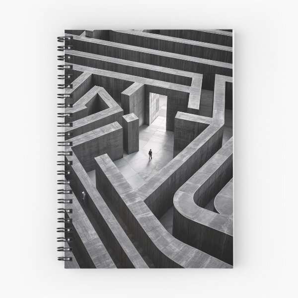 Item preview, surreal black-and-white labyrinth with shifting stripes designed and sold by amithachapa.