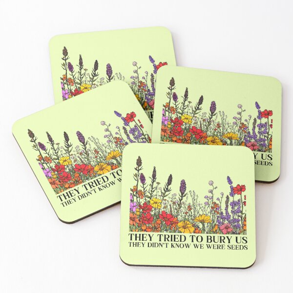Item preview, They Tried To Bury Us Feminist Flower Art designed and sold by RockFireMerch.