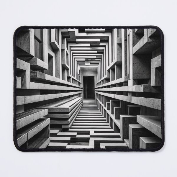 Item preview, infinite striped labyrinth with hidden doorways and shifting walls designed and sold by amithachapa.