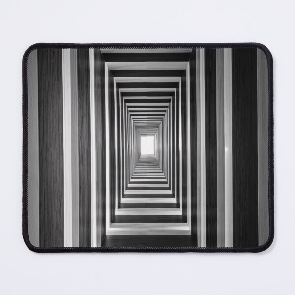 Item preview, infinite black-and-white corridor with shifting geometry designed and sold by amithachapa.
