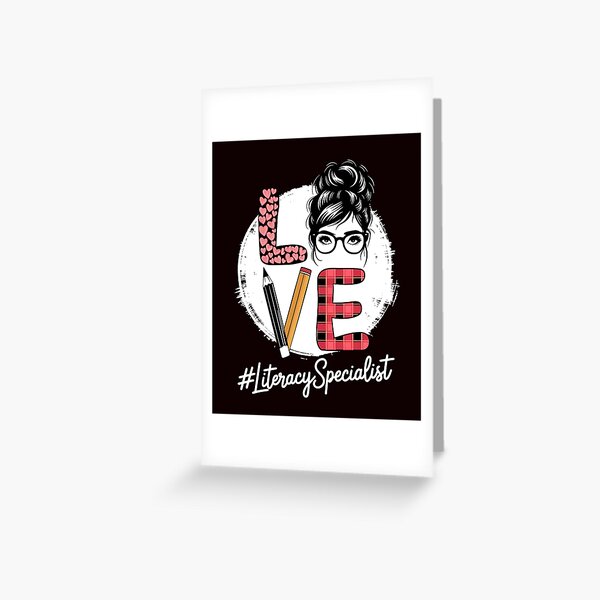 Item preview, Love Messy Bun Literacy Specialist, Valentine's Day Matching designed and sold by honeyedamber.