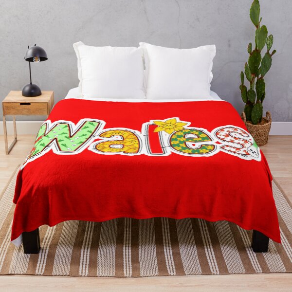 Item preview, Wales Word With Daffodils, Dragons and Leeks designed and sold by Studio Lisa Jayne.