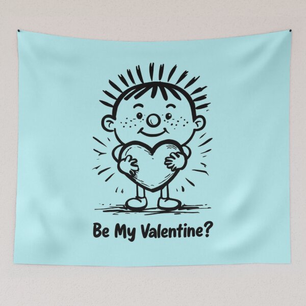 Item preview, Child Holding Heart "Be My Valentine?" designed and sold by Aise06.