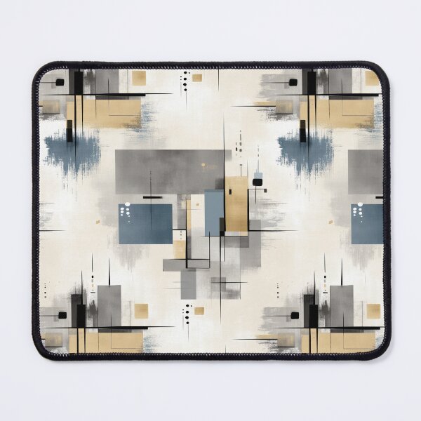 Item preview, Urban Balance – Modular Geometric Composition in Neutrals and Blue designed and sold by Moisky Patterns.