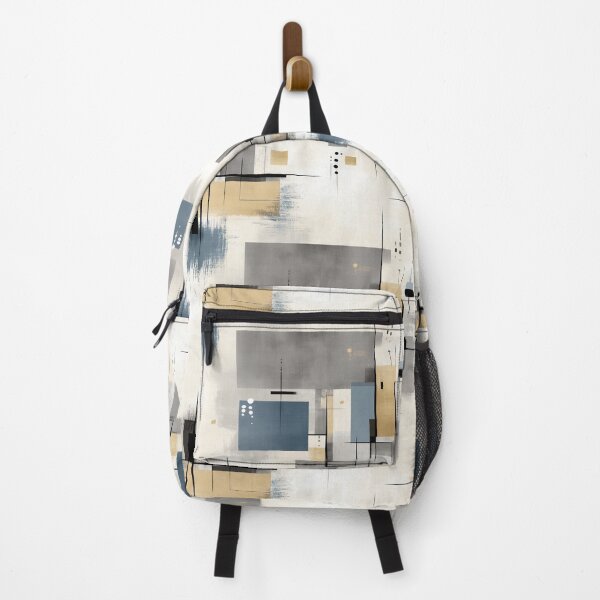 Item preview, Urban Balance – Modular Geometric Composition in Neutrals and Blue designed and sold by Moisky Patterns.