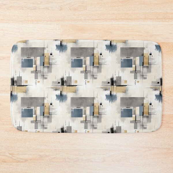 Item preview, Urban Balance – Modular Geometric Composition in Neutrals and Blue designed and sold by Moisky Patterns.