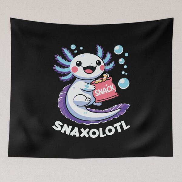 Item preview, Snaxolotl - Cute Axolotl with Snack Cartoon Graphic designed and sold by KolbaVison.