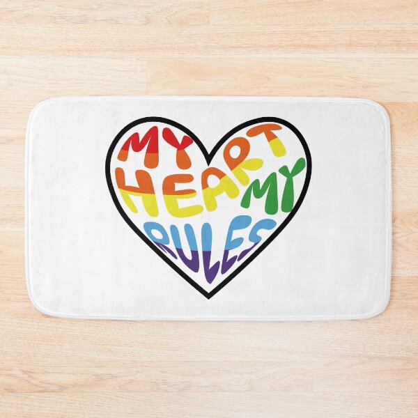 Item preview, My Heart my Rules Rainbow flag designed and sold by Art-of-Rory.