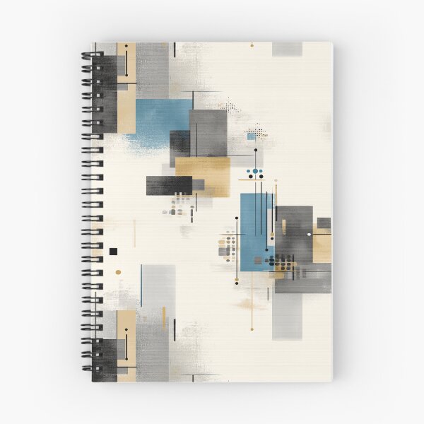 Item preview, Metropolitan Grid – Modern Abstract Composition in Neutral Blues designed and sold by Moisky Patterns.