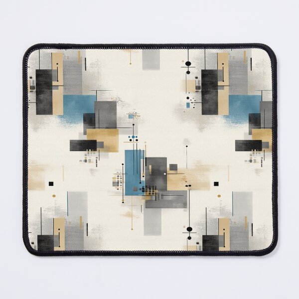 Item preview, Metropolitan Grid – Modern Abstract Composition in Neutral Blues designed and sold by Moisky Patterns.