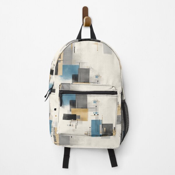 Item preview, Metropolitan Grid – Modern Abstract Composition in Neutral Blues designed and sold by Moisky Patterns.