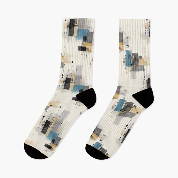 Item preview, Metropolitan Grid – Modern Abstract Composition in Neutral Blues designed and sold by Moisky Patterns.
