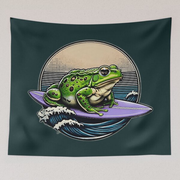 Item preview, Surfer frog designed and sold by SidTastic .