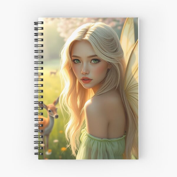Item preview, Beautiful blonde fairy among her fawn friends designed and sold by Wolfi51.