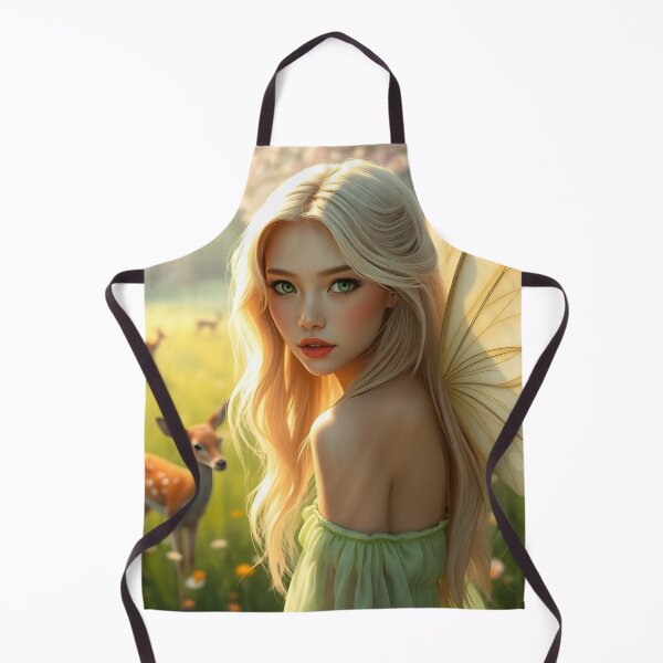 Item preview, Beautiful blonde fairy among her fawn friends designed and sold by Wolfi51.