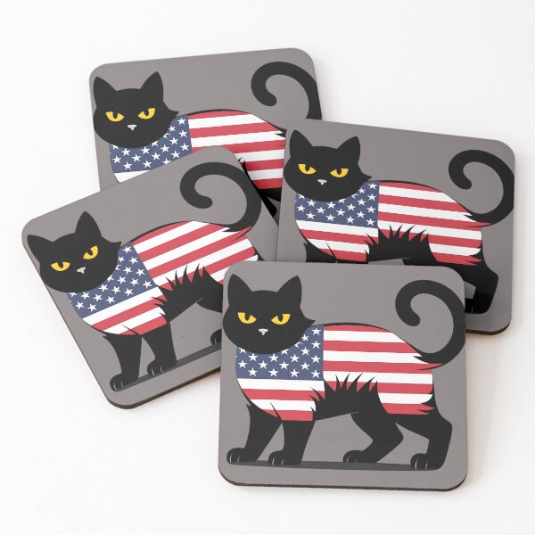 Item preview, Patriotic Black Cat  – USA Flag Cat for Cat Lovers designed and sold by Gear Camel.