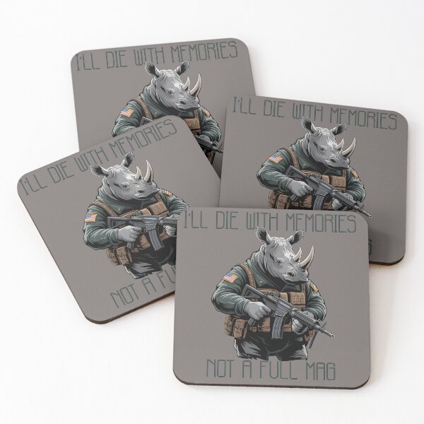 Item preview, I'll Die With Memories Not a Full Mag Rhino designed and sold by SwanAndStone.