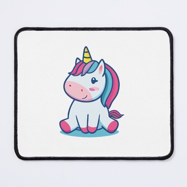 Item preview, Sitting happy little pastel unicorn pink colors designed and sold by Eva-Designs-.