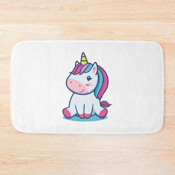Item preview, Sitting happy little pastel unicorn pink colors designed and sold by Eva-Designs-.