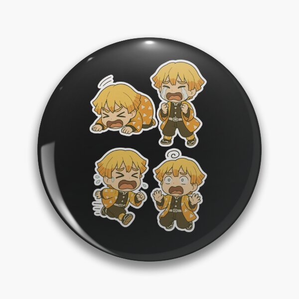 Item preview, Zenitsu's Overdramatic Moments – Hilarious Chibi Reactions in Full Drama Mode designed and sold by ColorSplash123.