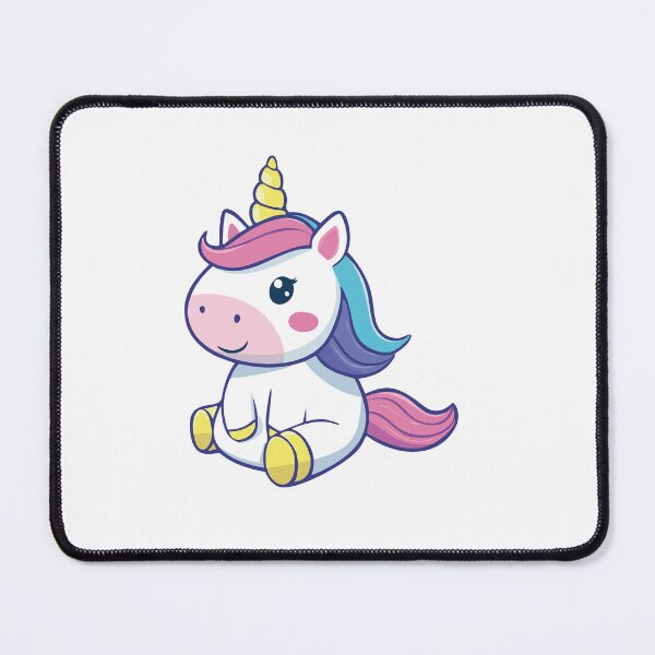 Item preview, Sitting happy little pastel unicorn pink colors designed and sold by Eva-Designs-.