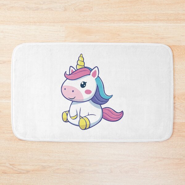 Item preview, Sitting happy little pastel unicorn pink colors designed and sold by Eva-Designs-.