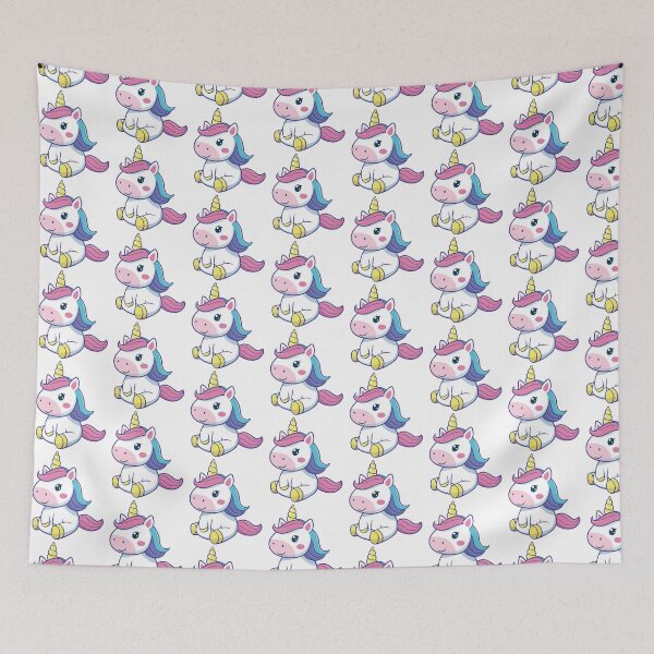 Item preview, Sitting happy little pastel unicorn pink colors designed and sold by Eva-Designs-.