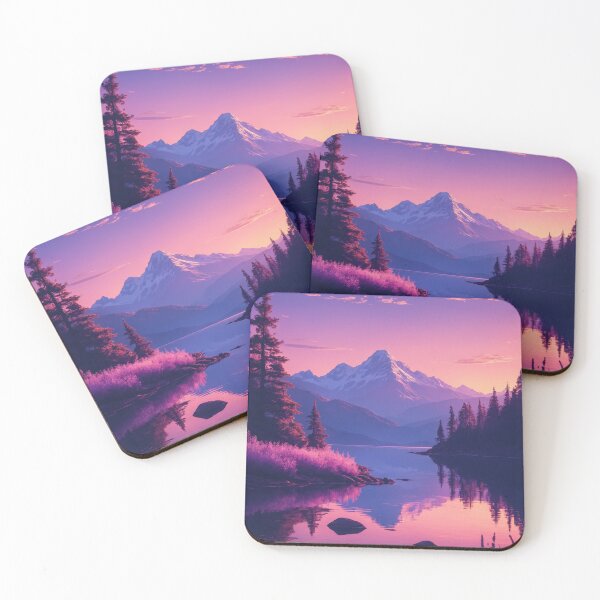 Item preview, Violet Peaks Reflecting Twilight Stillness designed and sold by REPTISLAV.