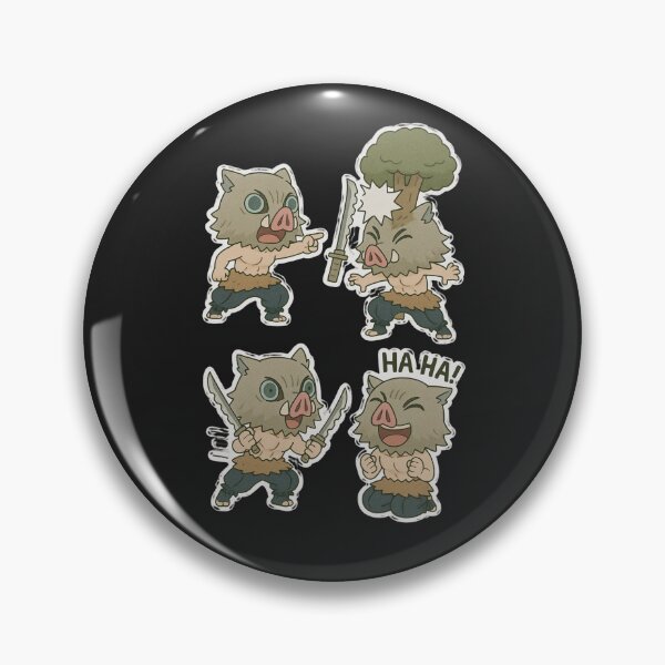 Item preview, Inosuke’s Wild Antics – Chibi Inosuke Being Chaotic and Hilarious designed and sold by ColorSplash123.