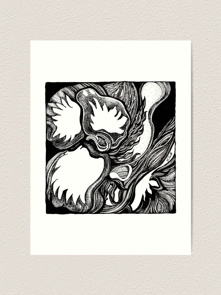 Alternate view of Amorphous, Ink Drawing Art Print