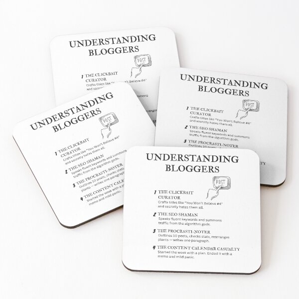 Item preview, Understanding Bloggers – Funny Online Creator Quotes for Content Writers designed and sold by PsyFlow35.