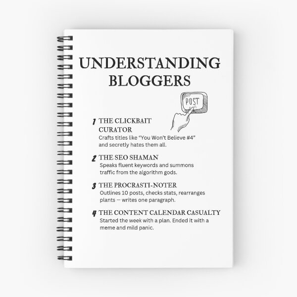 Item preview, Understanding Bloggers – Funny Online Creator Quotes for Content Writers designed and sold by PsyFlow35.