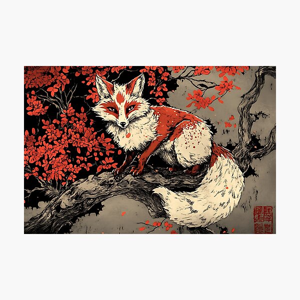 Item preview, Japanese Kitsune: Nine-Tailed Yokai designed and sold by bapupa.