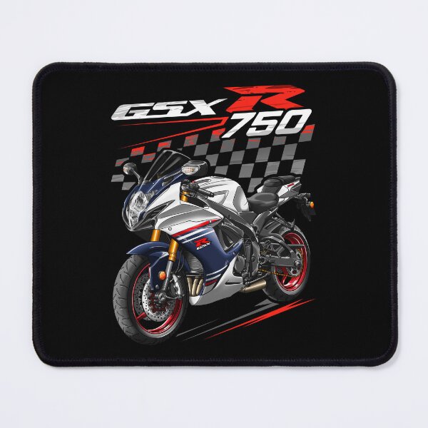 Item preview, Suzuki GSXR 750 2024 (Pearl Brilliant White & Metallic Matte Stellar Blue) for Motorcycle Riders designed and sold by MotoApparelHub.