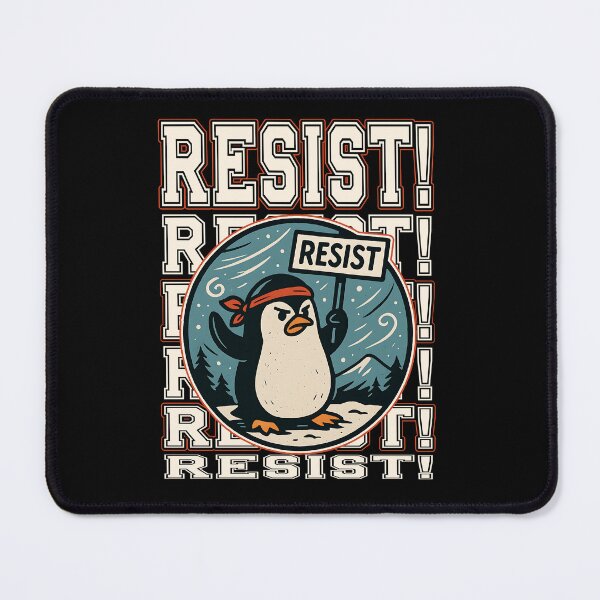 Item preview, RESIST angry Penguin against policies tariffs trade war democrat activist rainbow against fascism  designed and sold by Jt41.