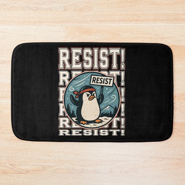 Item preview, RESIST angry Penguin against policies tariffs trade war democrat activist rainbow against fascism  designed and sold by Jt41.