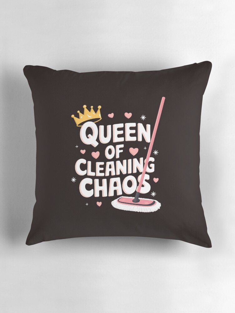 Thumbnail 3 of 4, Pillow, Master Home Organizers Queen Of Cleaning Chaos designed and sold by PortraitFantasy.