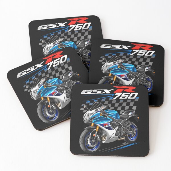 Item preview, Suzuki GSXR 750 2024 (Pearl Brilliant White & Metallic Triton Blue) for Motorcycle Riders designed and sold by MotoApparelHub.