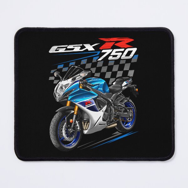 Item preview, Suzuki GSXR 750 2024 (Pearl Brilliant White & Metallic Triton Blue) for Motorcycle Riders designed and sold by MotoApparelHub.
