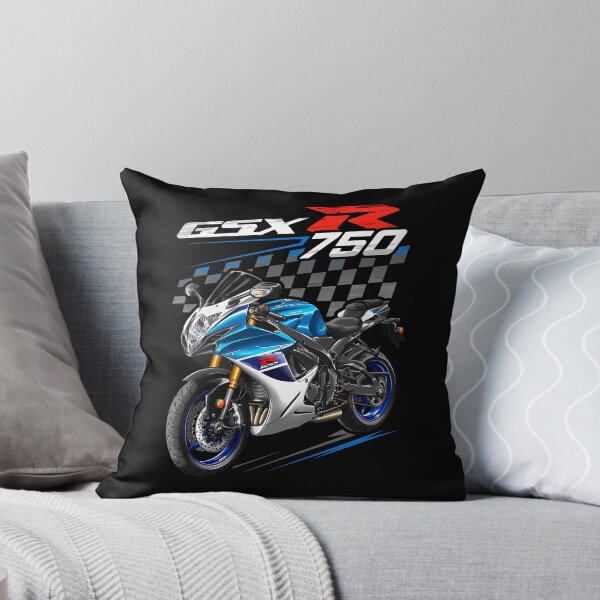 Item preview, Suzuki GSXR 750 2024 (Pearl Brilliant White & Metallic Triton Blue) for Motorcycle Riders designed and sold by MotoApparelHub.