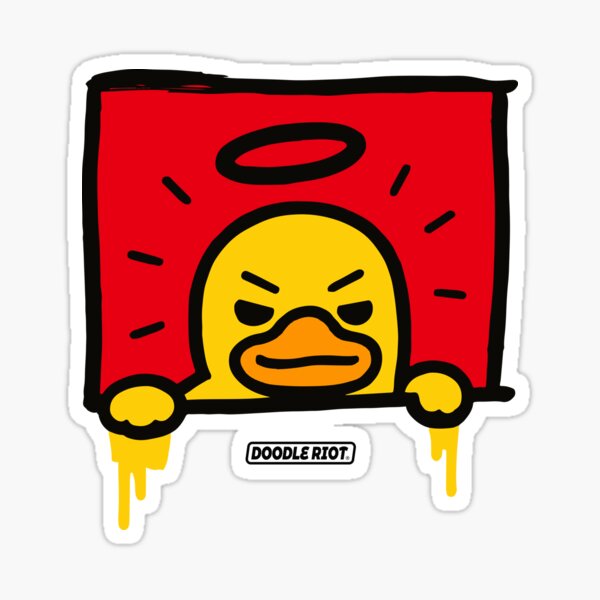 Item preview, Evil Duck Stickers —— Cute Healing Emotion Series designed and sold by DOODLE RIOT.