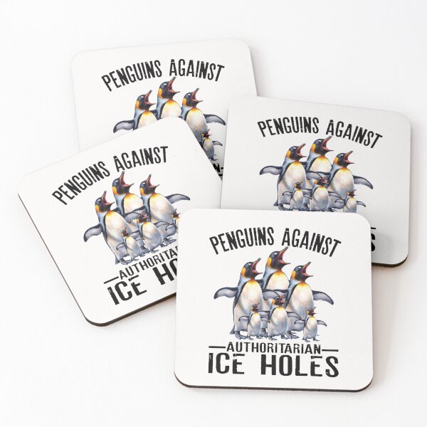 Item preview, Penguins Against Authoritarian Ice Holes Funny Penguins designed and sold by jordyline.