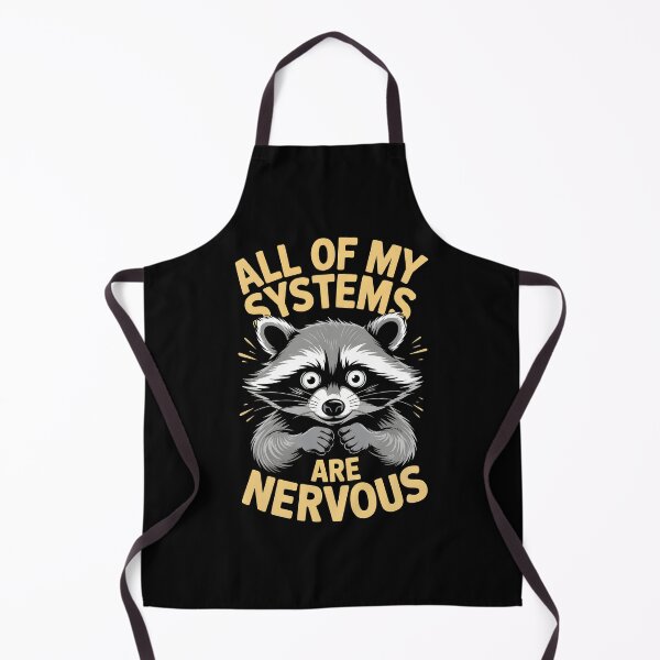 Item preview, All of my systems are nervous | Funny raccoon design designed and sold by Altered Pixels.