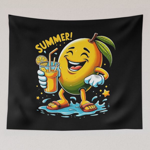 Item preview, Summer Vibes with a mango, having cool mango drinks! designed and sold by sks-ai-artist.